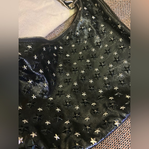 Jimmy Choo Star Studded Leather Shoulder Bag - Picture 13 of 16